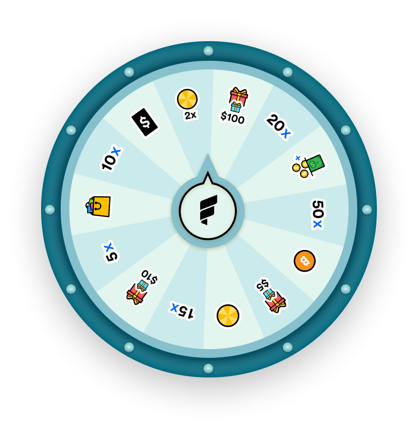 Fold bitcoin rewards app cardholder wheel for March 24,2021 — April 7,2021